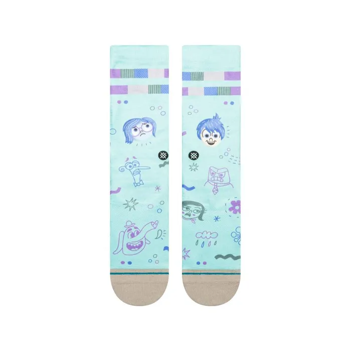 Pixar X Stance By Ryan Bubnis Poly Crew Socks Inside Out 8211 Green MenWomen Stance Crew