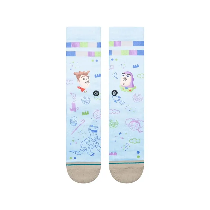 Pixar X Stance By Ryan Bubnis Poly Crew Socks Toy Story 8211 Blue MenWomen Stance Crew