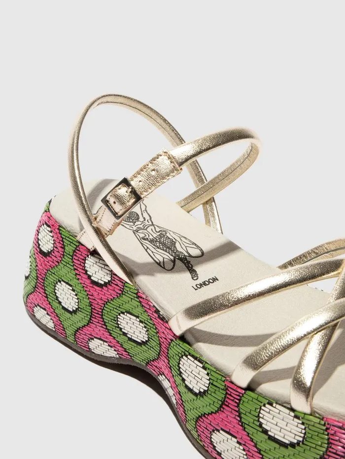 Platform Sandals BLAF095FLY PLATINUM Women Fly London Sandals