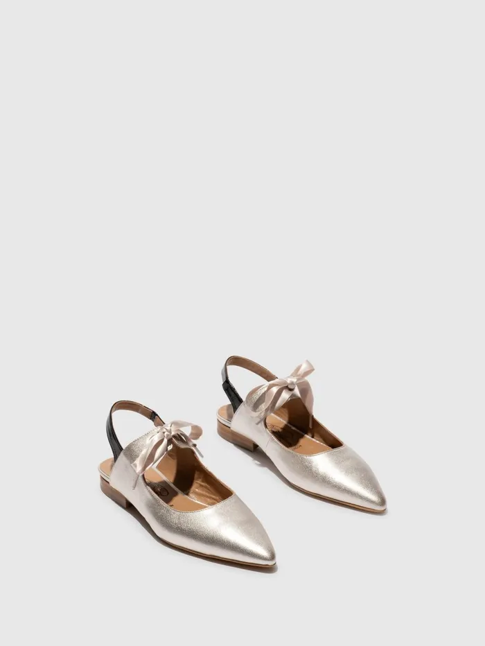 Pointed Toe Shoes SAUB268FLY SILVERBLACK Women Fly London Shoes