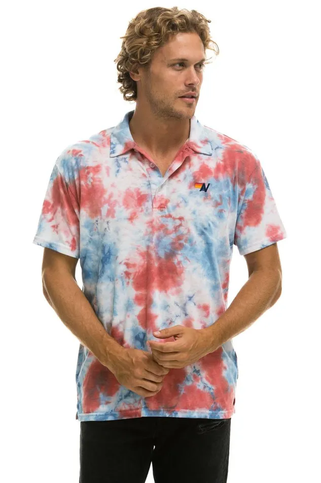 Polo 8211 Tie Dye Red Women Aviator Nation Tees