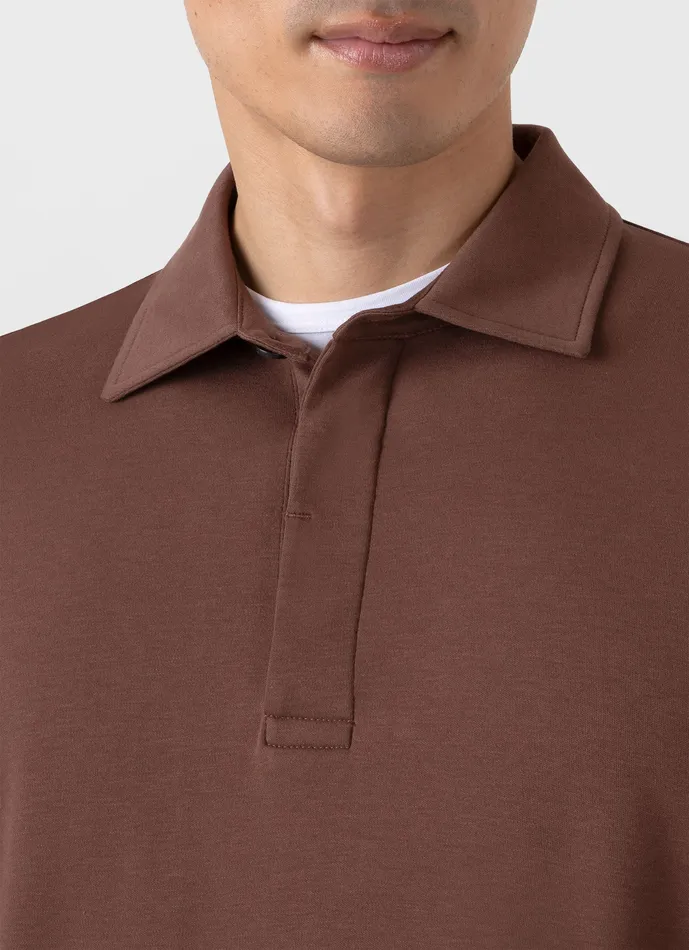 Polo Shirts Heavyweight Rugby Polo Shirt Cocoa Brown ussunspel Men Polo Shirts Heavyweight Rugby Polo Shirt Cocoa Brown ussunspel Men