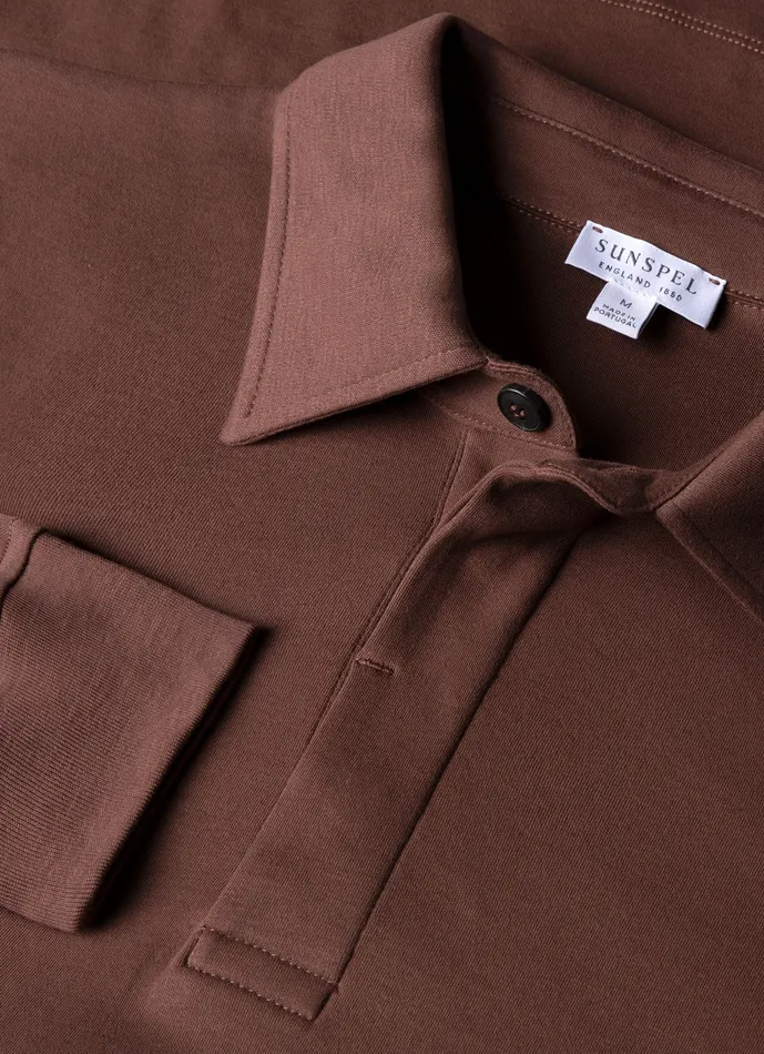 Polo Shirts Heavyweight Rugby Polo Shirt Cocoa Brown ussunspel Men Polo Shirts Heavyweight Rugby Polo Shirt Cocoa Brown ussunspel Men