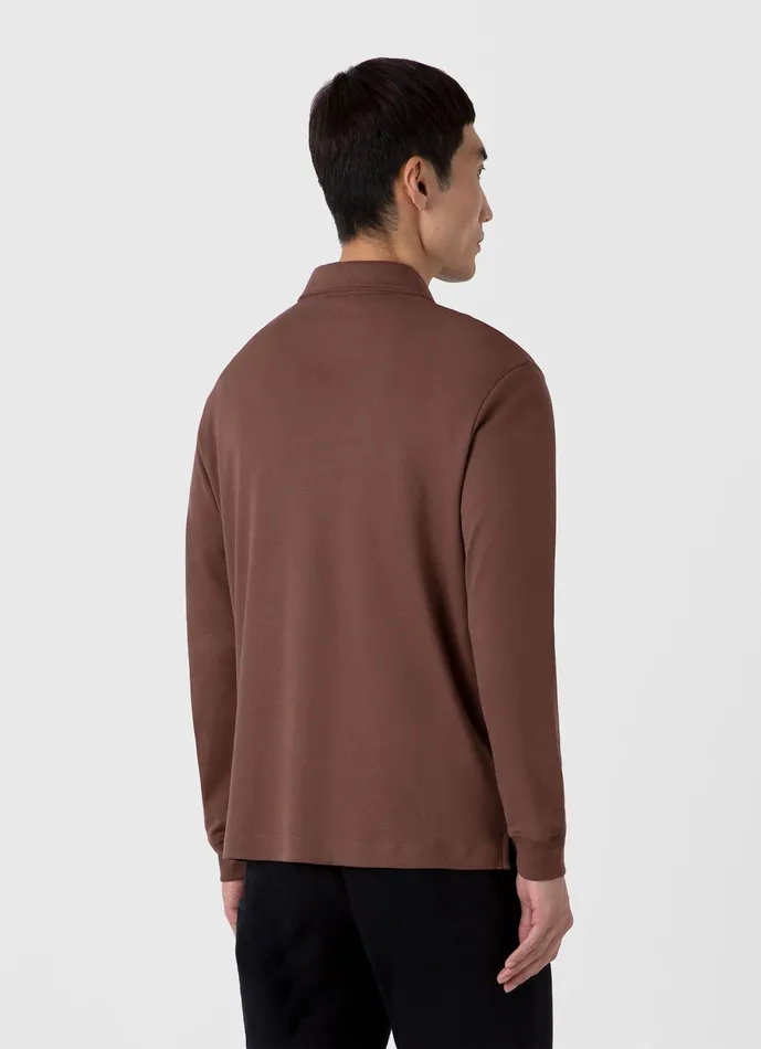 Polo Shirts Heavyweight Rugby Polo Shirt Cocoa Brown ussunspel Men Polo Shirts Heavyweight Rugby Polo Shirt Cocoa Brown ussunspel Men