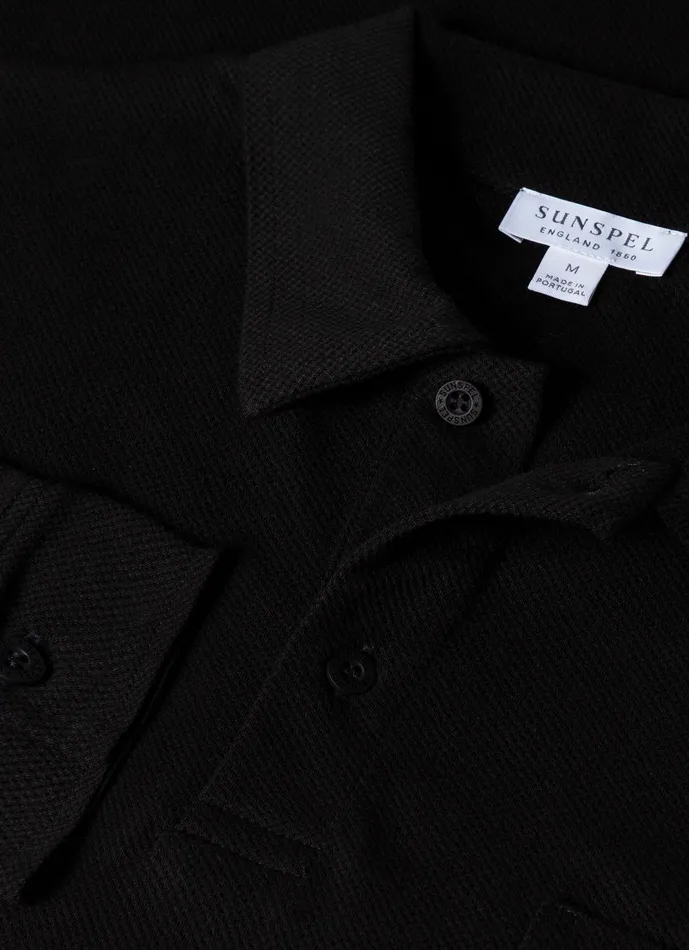 Polo Shirts ussunspel Men Long Sleeve Riviera Polo Shirt Black Polo Shirts ussunspel Men Long Sleeve Riviera Polo Shirt Black