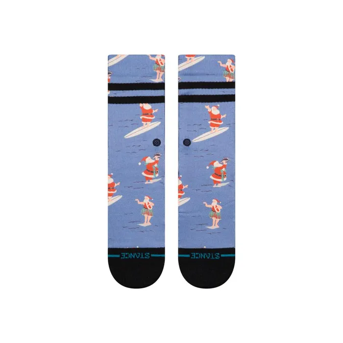 Poly Blend Crew Socks Surfing Santa 8211 Blue Kids Stance Kids