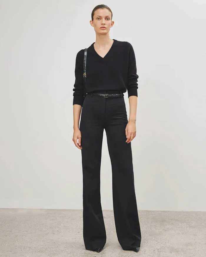 PRIYA SWEATER Black Women Nili Lotan Knits and Sweaters