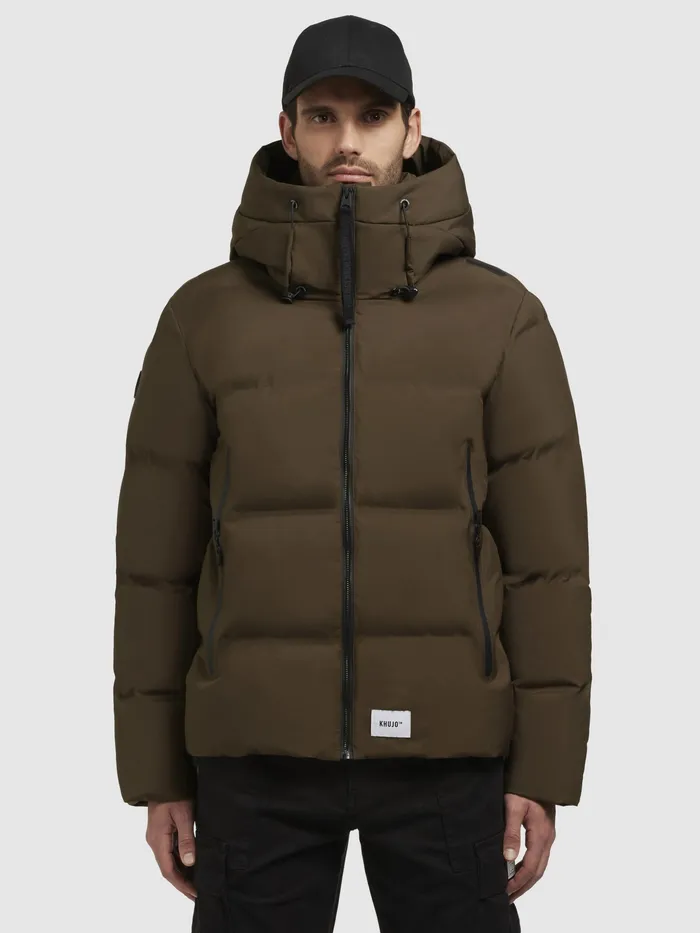 Puffer Jackets Jacke WESH2 Dunkeloliv Dunkeloliv 8211 KHUJO Men