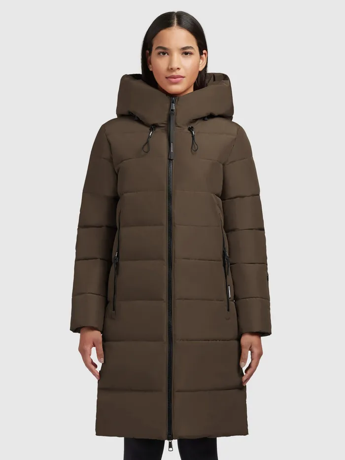 Quilted Coats Women KHUJO Mantel JILIAS4 Khaki Khaki
