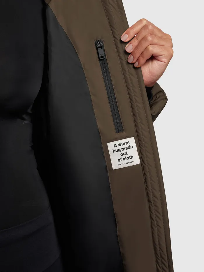 Quilted Coats Women KHUJO Mantel JILIAS4 Khaki Khaki