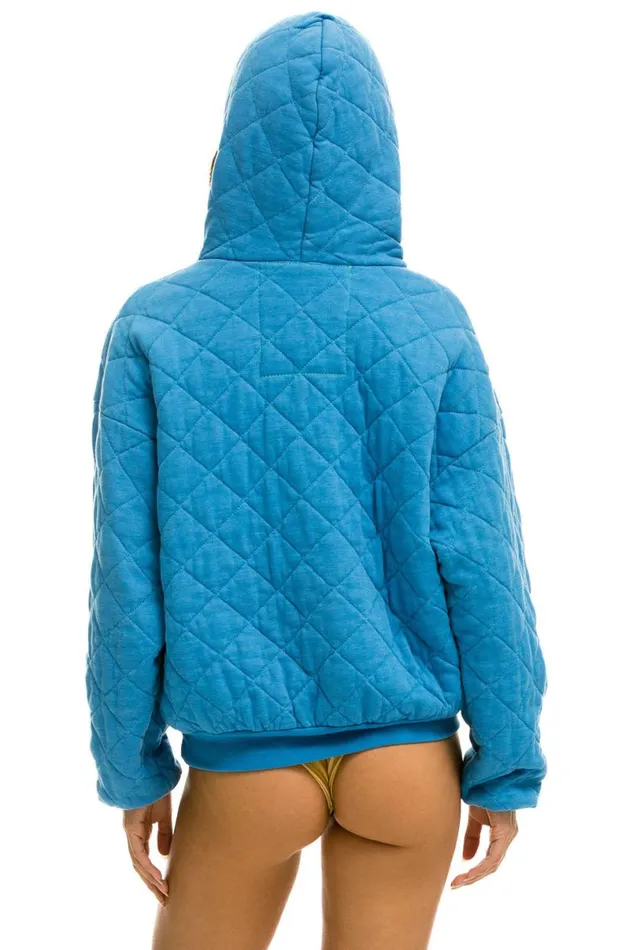 Quilted Relaxed Pullover Hoodie 8211 Ocean WomenMen Aviator Nation Hoodies