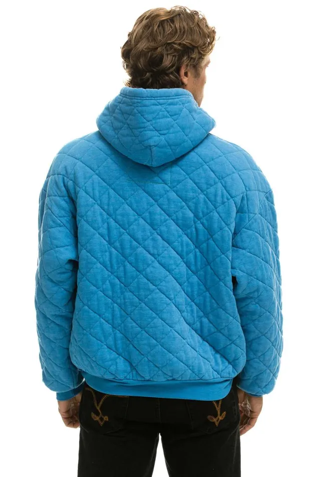 Quilted Relaxed Pullover Hoodie 8211 Ocean WomenMen Aviator Nation Hoodies
