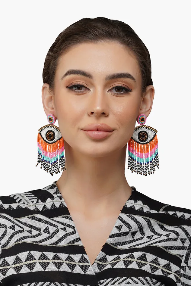 Rainbow Evil Eye Earrings Women Earrings America and Beyond