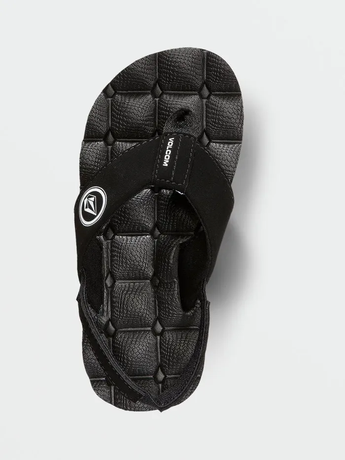 Recliner Little Youth Sandals 8211 Black White Kids Volcom Sandals
