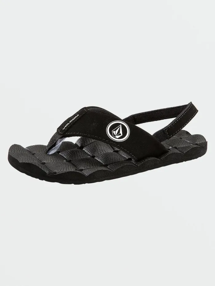 Recliner Little Youth Sandals 8211 Black White Kids Volcom Sandals