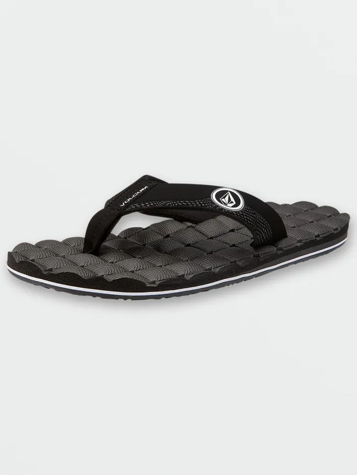 Recliner Sandals 8211 Black White Mens Volcom Sandals