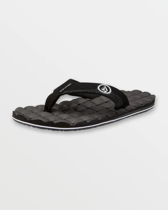 Recliner Sandals 8211 Black White Mens Volcom Sandals