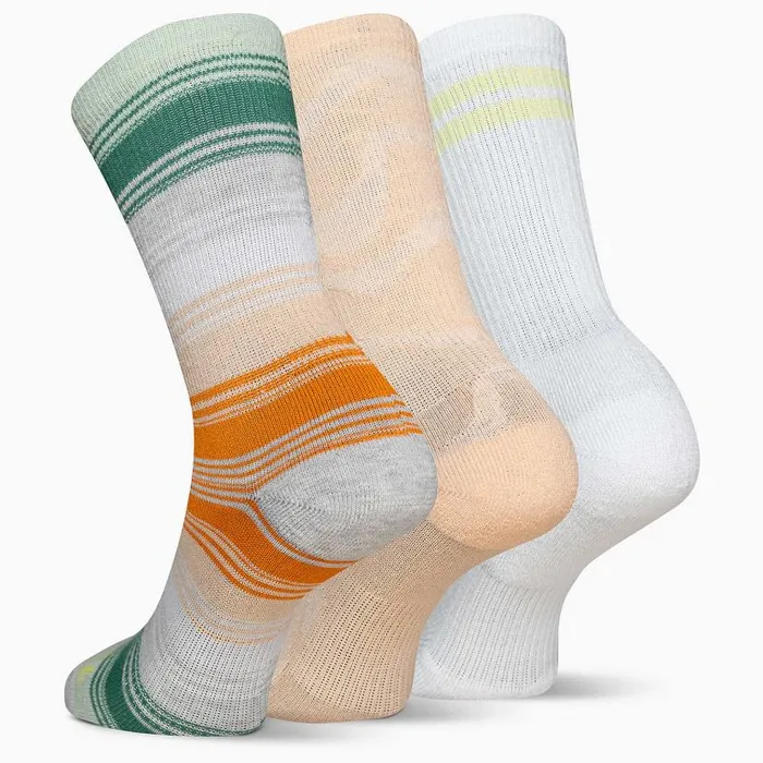 Recycled Everyday Crew Sock 3 Pack Peach Assorted Men Merrell Socks Recycled Everyday Crew Sock 3 Pack Peach Assorted Men Merrell Socks
