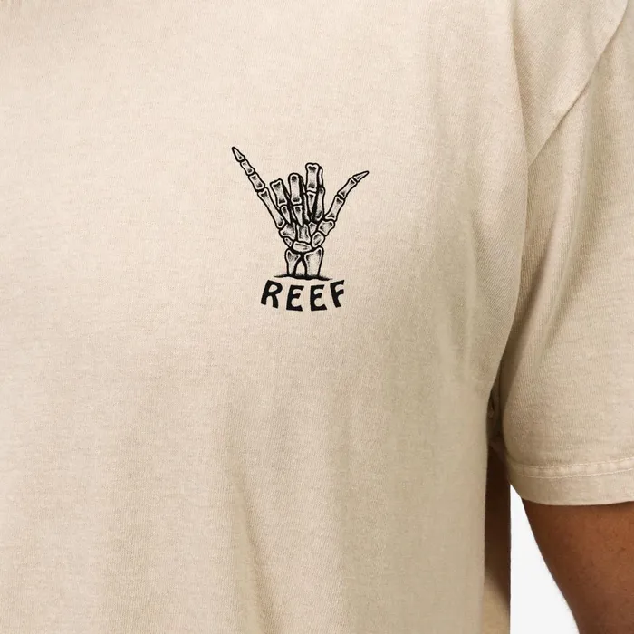 Reef Carpal Short Sleeve Tee Fog Acid Wash Men Shirts and TShirts