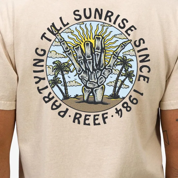 Reef Carpal Short Sleeve Tee Fog Acid Wash Men Shirts and TShirts