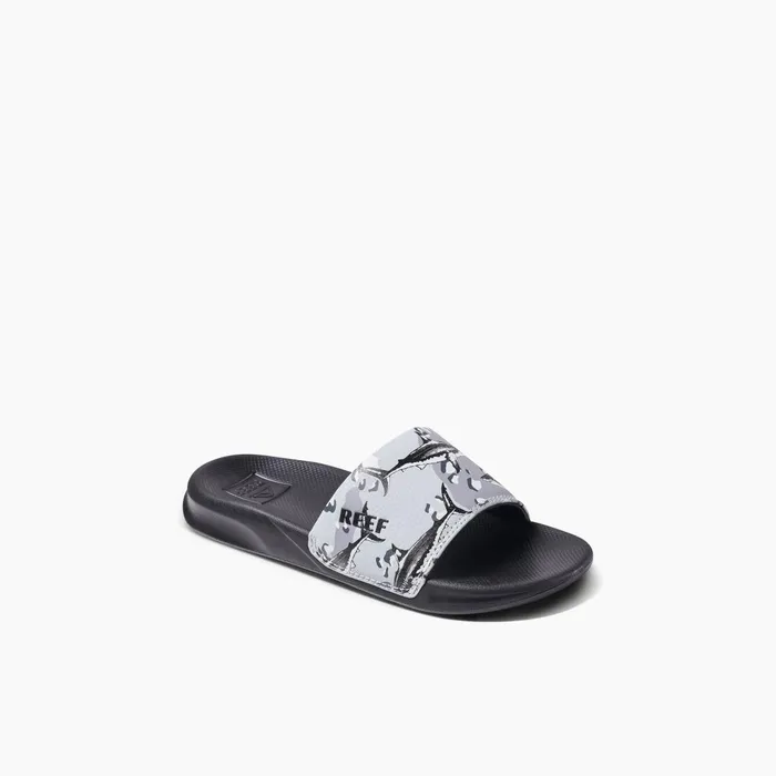 Reef One Slide Grey Camo Shark Kids 58 Years Reef One Slide Grey Camo Shark Kids 58 Years