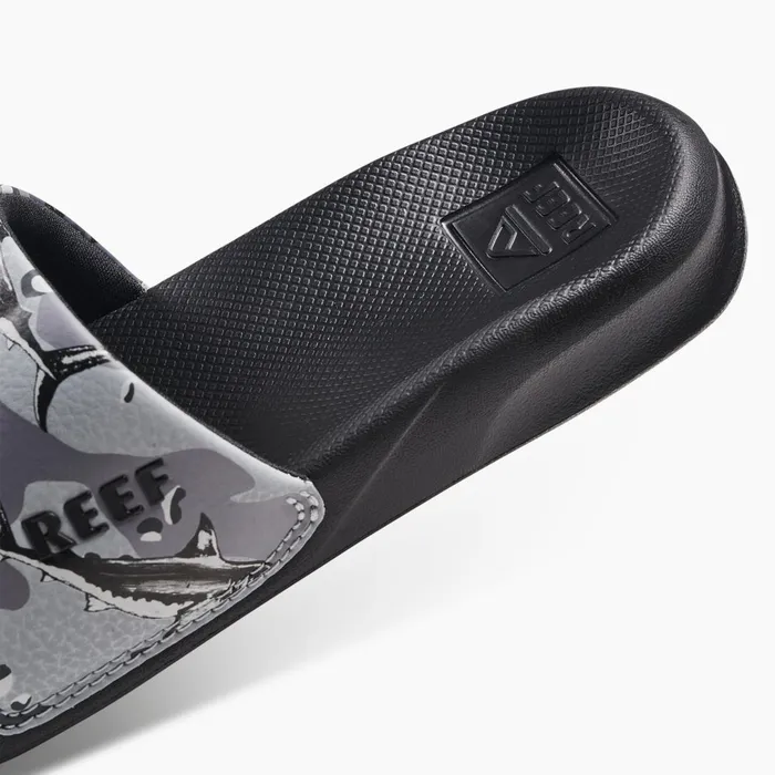 Reef One Slide Grey Camo Shark Kids 58 Years Reef One Slide Grey Camo Shark Kids 58 Years