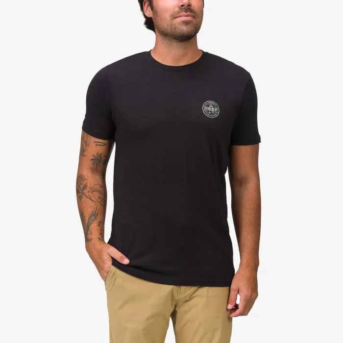 Reef Slick Short Sleeve Tee Black Men Shirts and TShirts