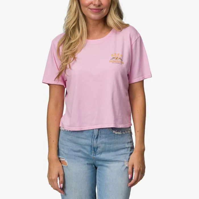 Reef Super Crop Tee Pink Women TShirts Tanks and Dresses