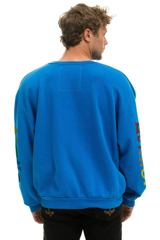 Relaxed Crew Sweatshirt 8211 Ocean WomenMen Aviator Nation Sweatshirts