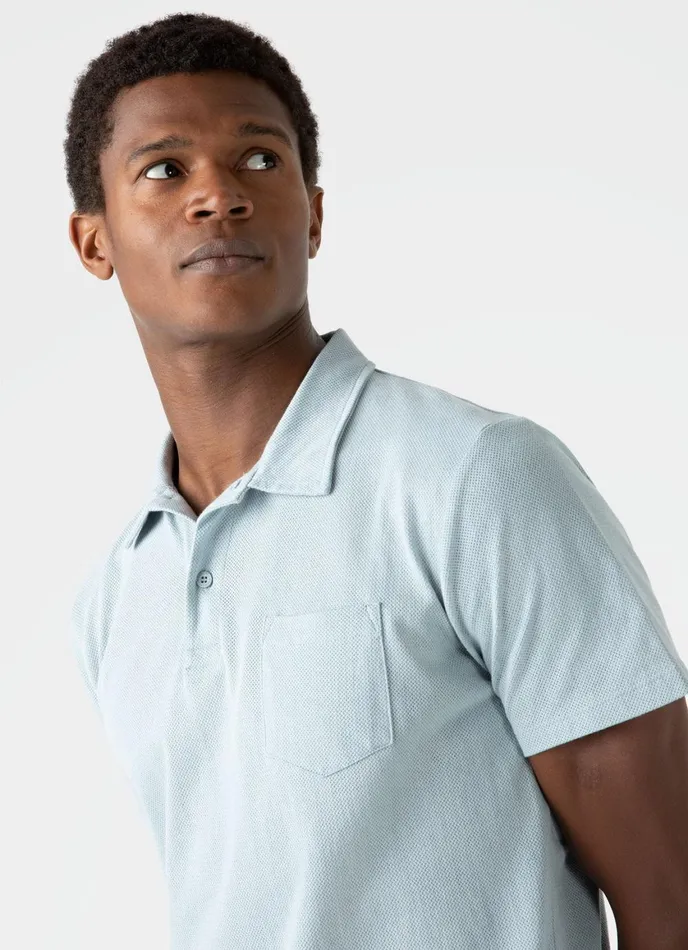 Riviera Polo Shirt Blue Sage Men SUNSPEL Polo Shirts