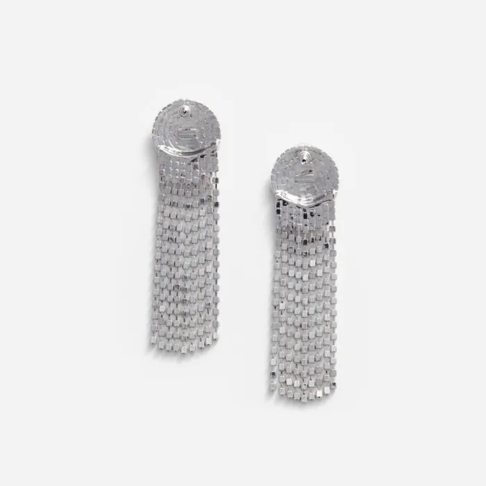 Round Crystal Droplet Earrings Women Self Portrait Jewellery Round Crystal Droplet Earrings Women Self Portrait Jewellery