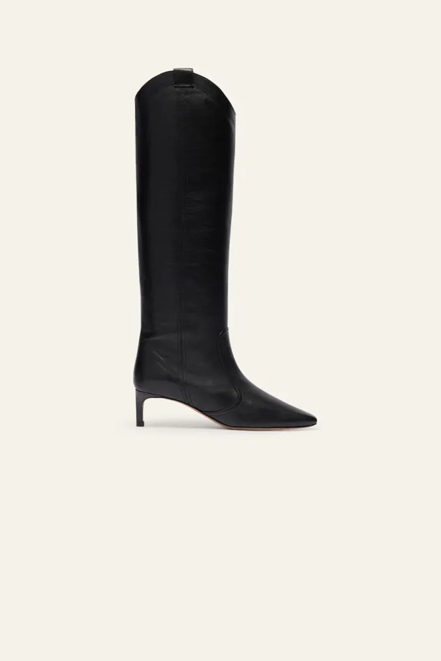 Rounded Shaft Boots Camelia Black Women Baandsh Shoes