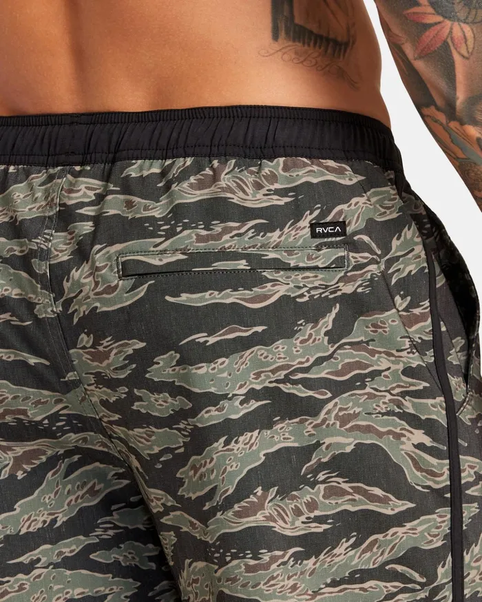 RVCA Athletic Shorts Yogger Hybrid Elastic Waist Athletic Shorts 17034 Tiger Camo 8211 Men RVCA Athletic Shorts Yogger Hybrid Elastic Waist Athletic Shorts 17034 Tiger Camo 8211 Men