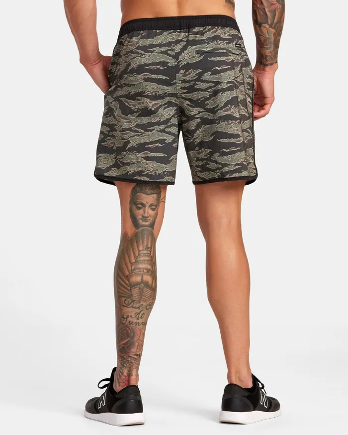 RVCA Athletic Shorts Yogger Hybrid Elastic Waist Athletic Shorts 17034 Tiger Camo 8211 Men RVCA Athletic Shorts Yogger Hybrid Elastic Waist Athletic Shorts 17034 Tiger Camo 8211 Men