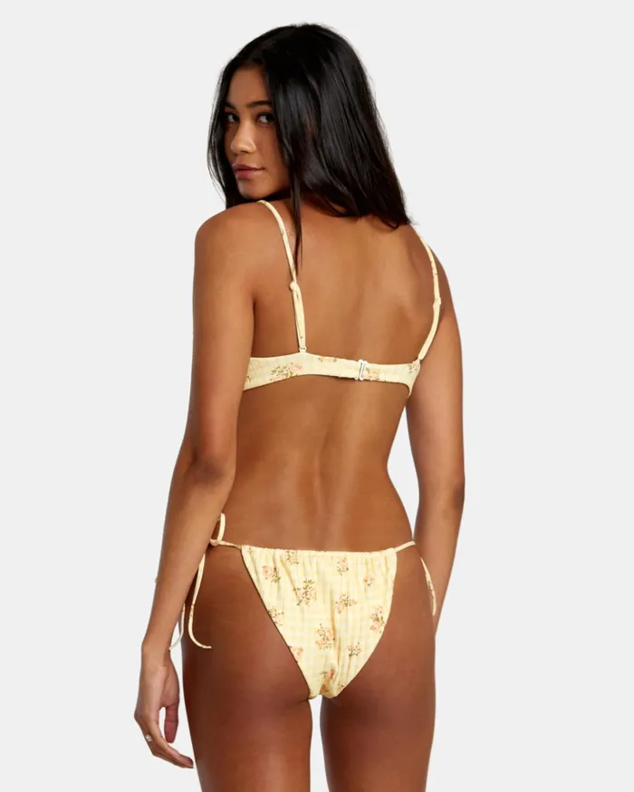RVCA Bikini Bottoms Cottage Wide Rib Tie Md Bikini Bottom Golden 8211 Women