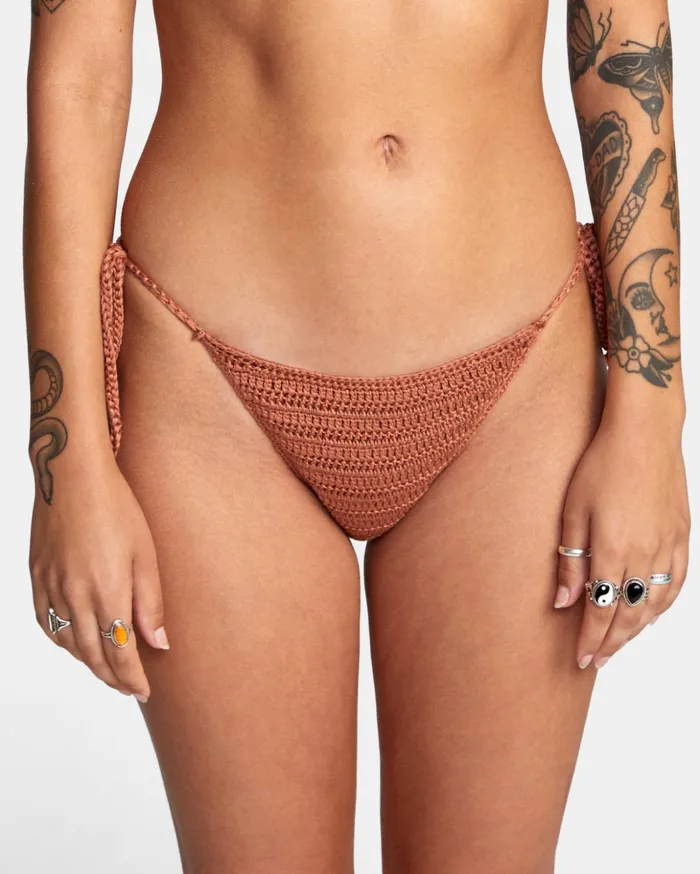 RVCA Bikini Bottoms Westside Cheeky Crochet Bikini Bottoms Burnt Copper 8211 Women RVCA Bikini Bottoms Westside Cheeky Crochet Bikini Bottoms Burnt Copper 8211 Women