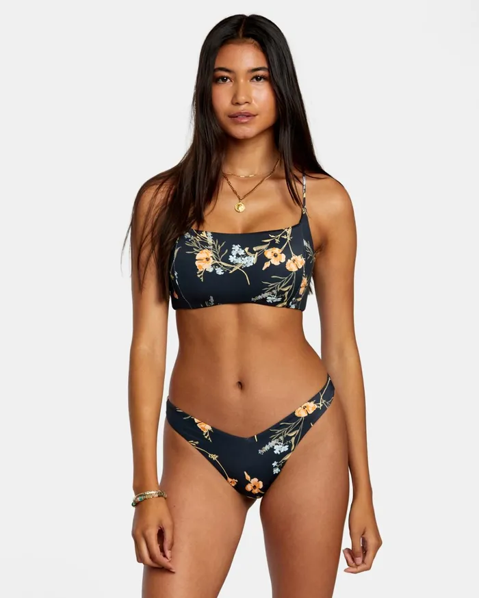 RVCA Bikini Tops Bloom Seamed Crossback Bikini Top Black 8211 Women