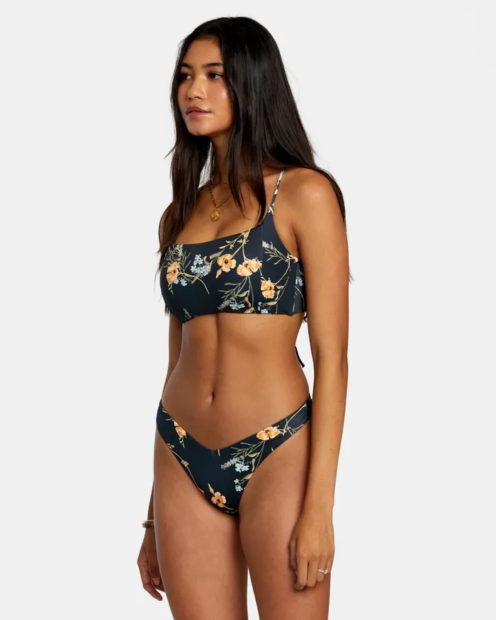 RVCA Bikini Tops Bloom Seamed Crossback Bikini Top Black 8211 Women