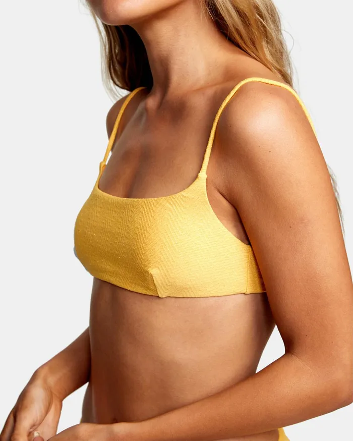RVCA Bikini Tops Brightside Bralette Bikini Top Marigold 8211 Women