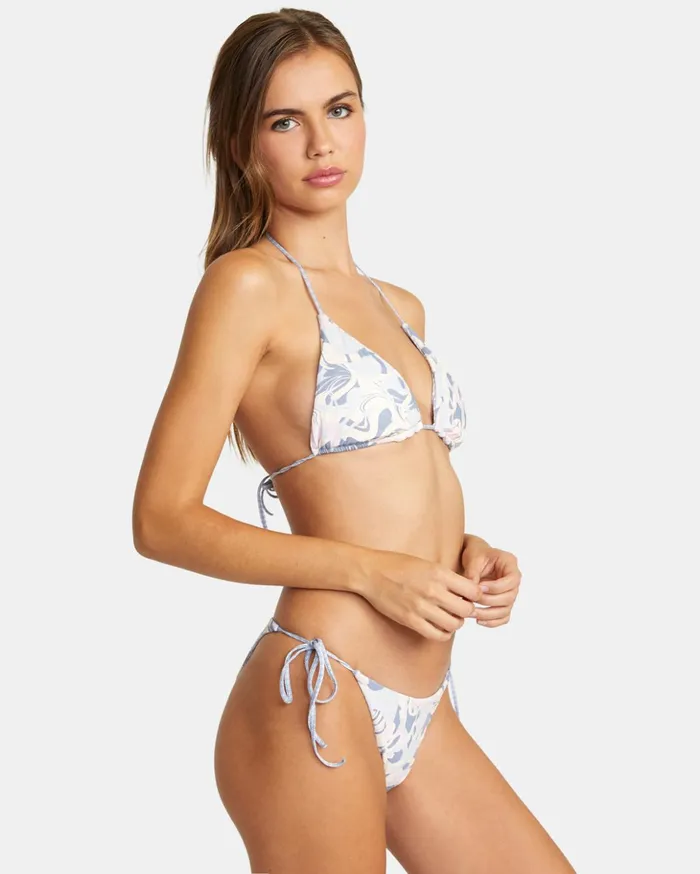 RVCA Bikini Tops Gingham Reversible Seam Triangle Bikini Top Ash Blue 8211 Women RVCA Bikini Tops Gingham Reversible Seam Triangle Bikini Top Ash Blue 8211 Women