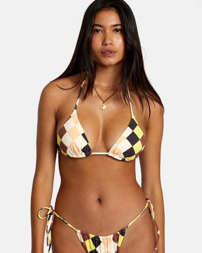 RVCA Bikini Tops Greenpacha Breeze Halter Triangle Bikini Top Multi 8211 Women RVCA Bikini Tops Greenpacha Breeze Halter Triangle Bikini Top Multi 8211 Women