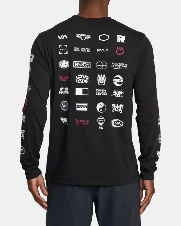 RVCA Long Sleeves RVCA Arena Long Sleeve TShirt Black 8211 Men