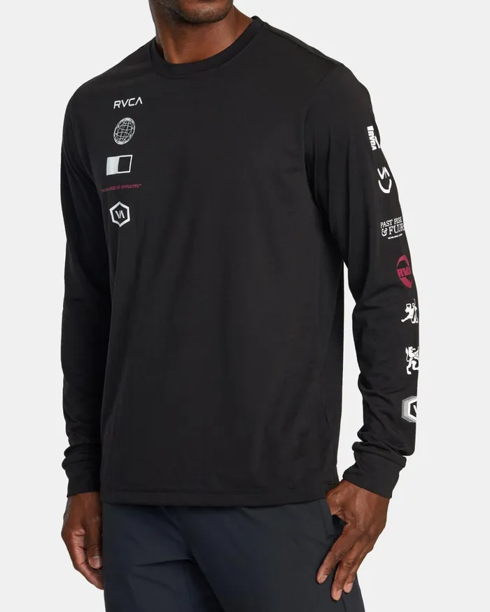 RVCA Long Sleeves RVCA Arena Long Sleeve TShirt Black 8211 Men