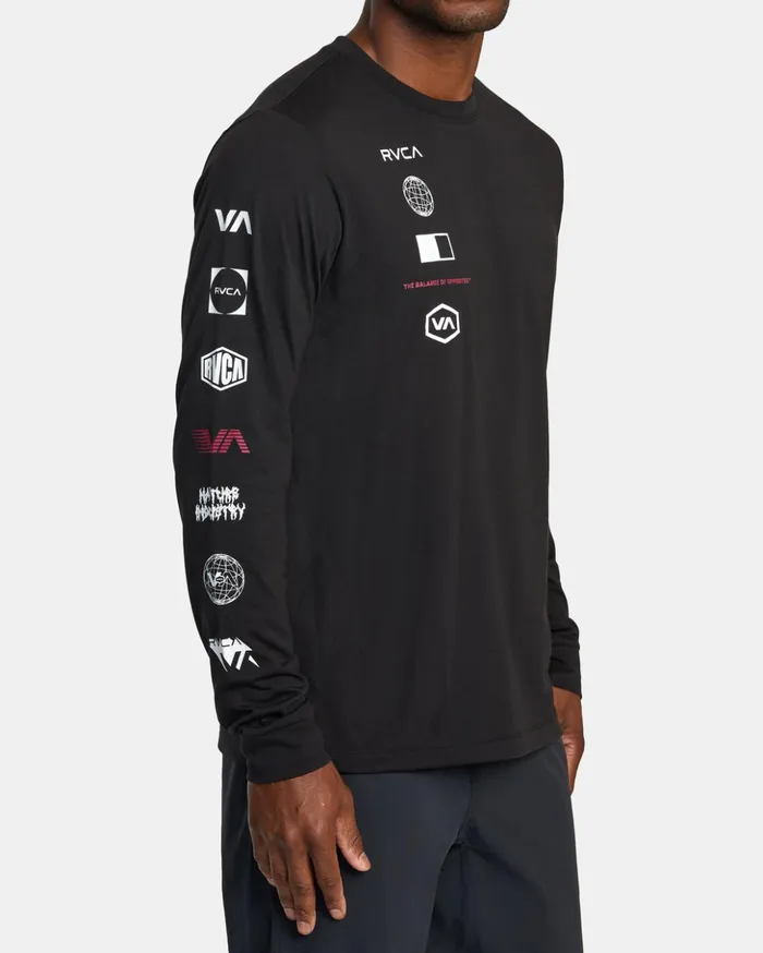 RVCA Long Sleeves RVCA Arena Long Sleeve TShirt Black 8211 Men