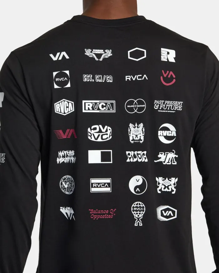 RVCA Long Sleeves RVCA Arena Long Sleeve TShirt Black 8211 Men