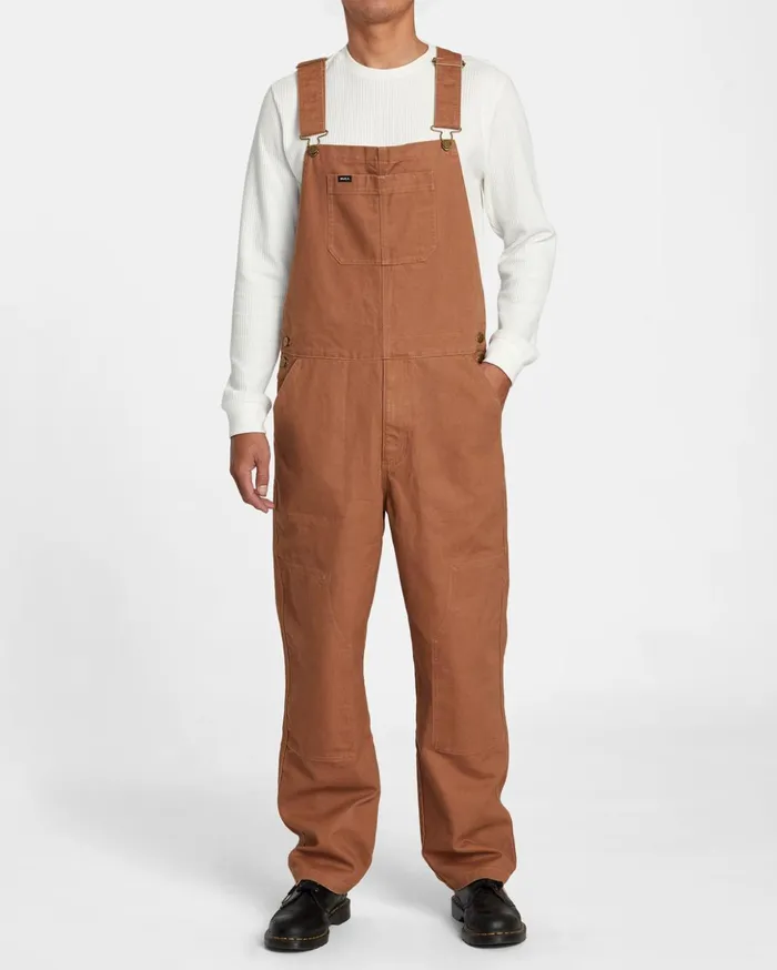 RVCA Pants Chainmail Overalls Rawhide 8211 Men
