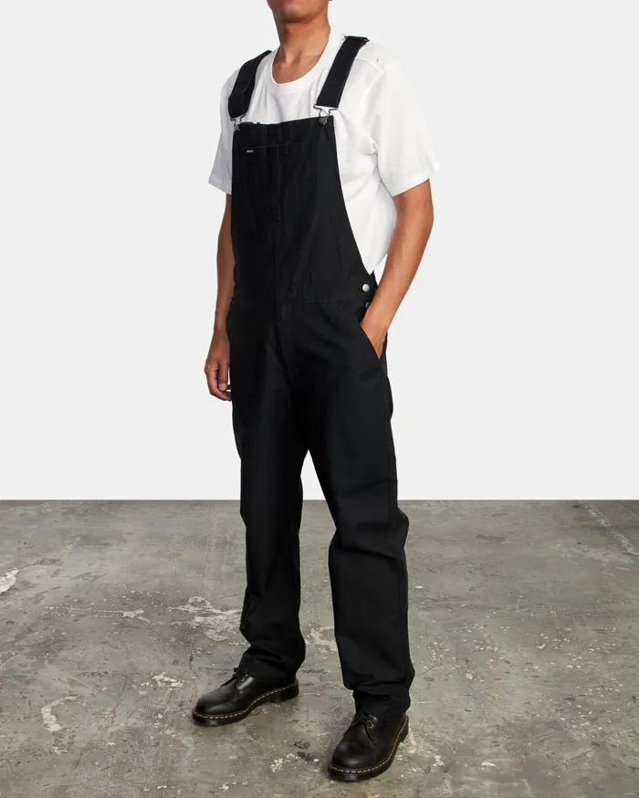 RVCA Pants Chainmail Relaxed Fit Overalls Rvca Black 8211 Men