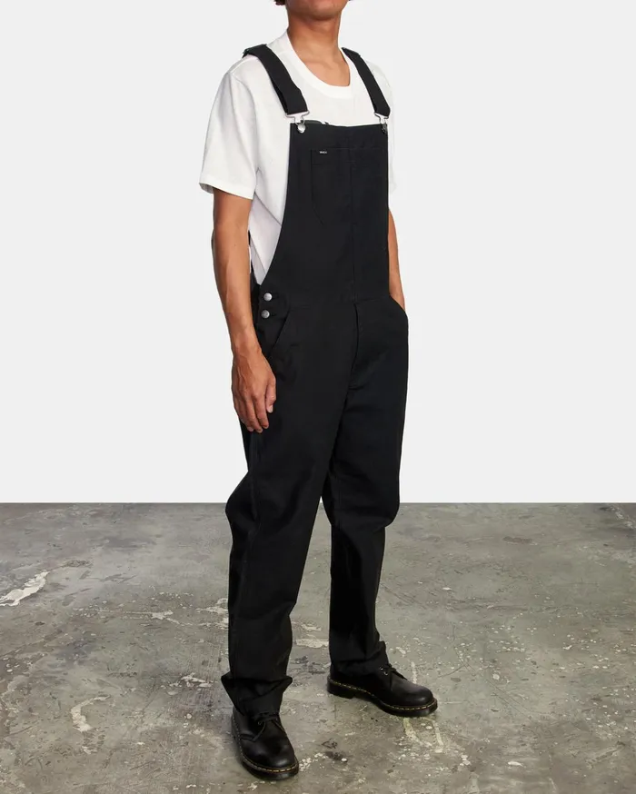 RVCA Pants Chainmail Relaxed Fit Overalls Rvca Black 8211 Men