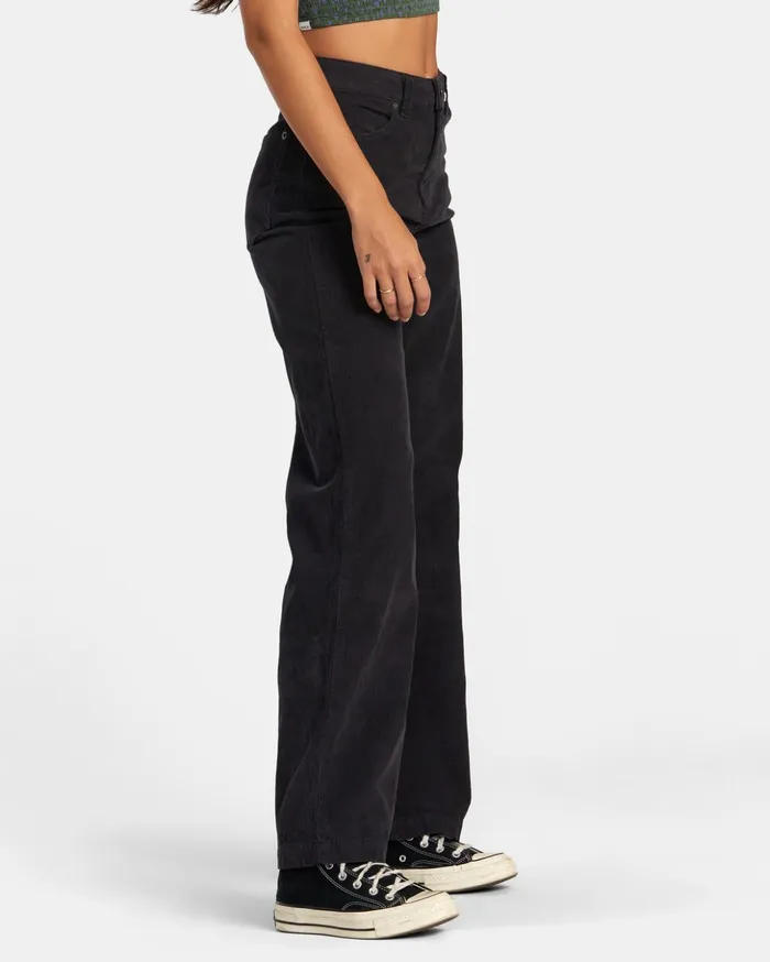 RVCA Pants Coco Corduroy Wide Leg Pants Rvca Black 8211 Women