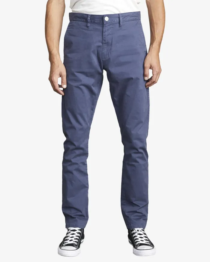 RVCA Pants Daggers Chino Chinos Moody Blue 8211 Men